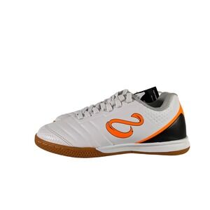 Senda Ushuaia Academy Futsal White Orange gum sole indoor soccer Shoes KIDS 1Y